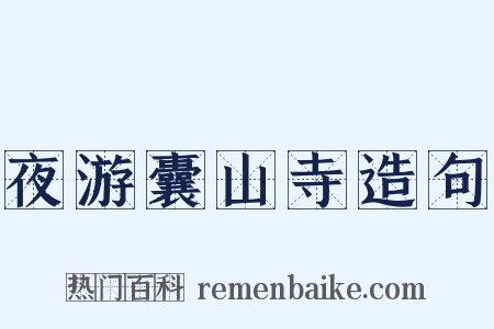 夜游囊山寺造句是什么意思的图片